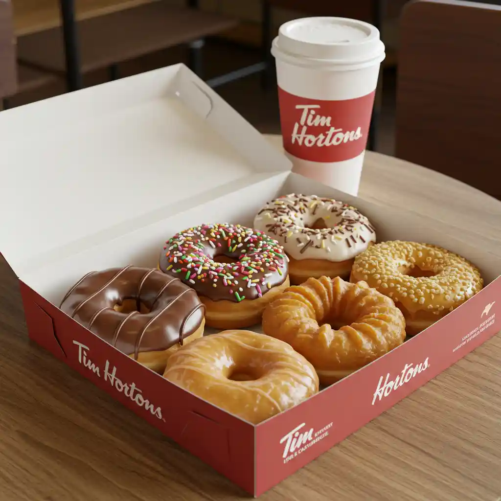 Tim Hortons 6 Assorted Donuts – Classic Sweet Treats