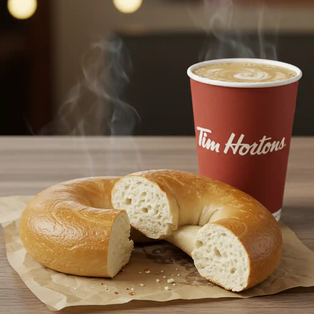 Tim Hortons Plain Bagel – Soft & Chewy Classic Breakfast Bite