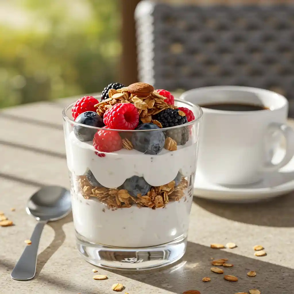 Greek Yogurt Parfait with Mixed Berries